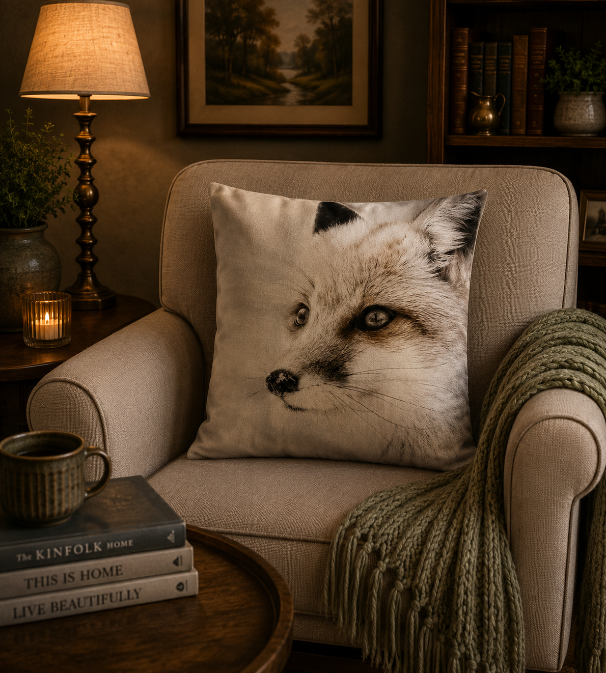 Kussenhoes Landelijke Dierenprint Velvet - 45x45 cm | Kussenhoezenwinkel