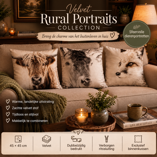Velvet Rural Portraits Collection | Kussenhoezenwinkel