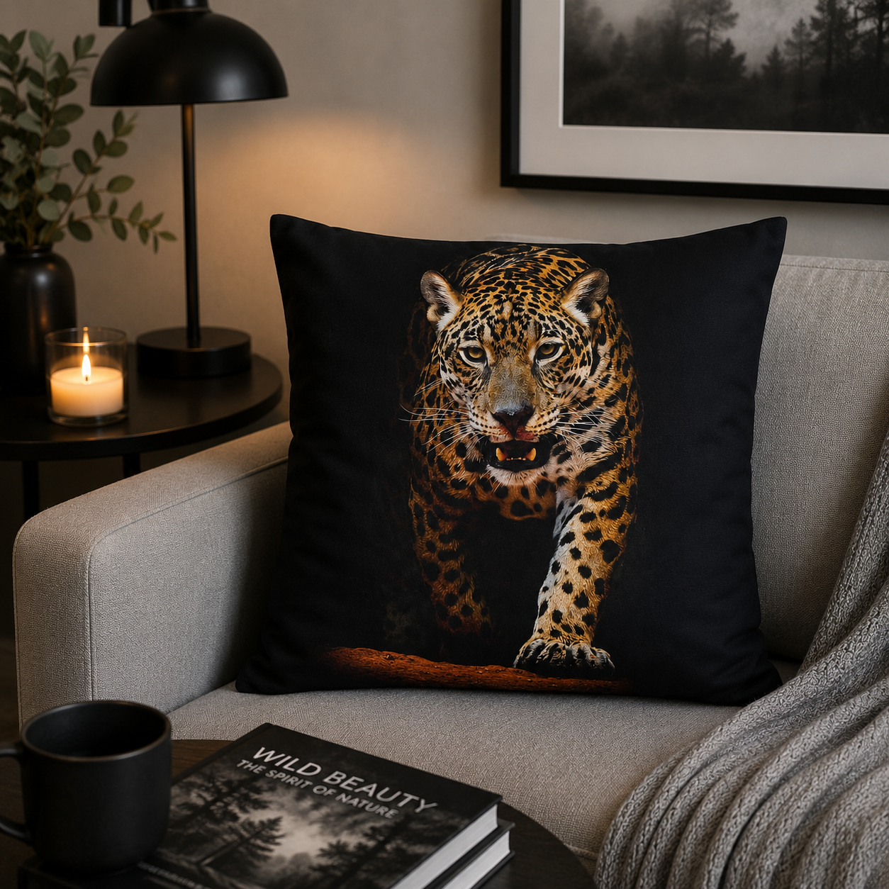 Dieren kussenhoes Luipaard 45x45 cm | Kussenhoezenwinkel