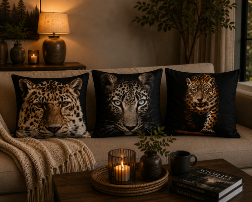 Dieren kussenhoes Luipaard 45x45 cm | Kussenhoezenwinkel