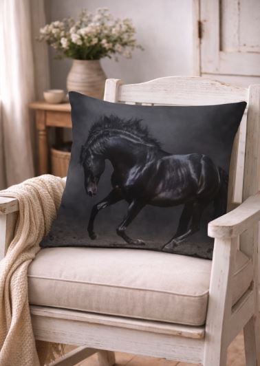 Kussenhoes met paardenafbeelding 45x45 cm | Kussenhoezenwinkel