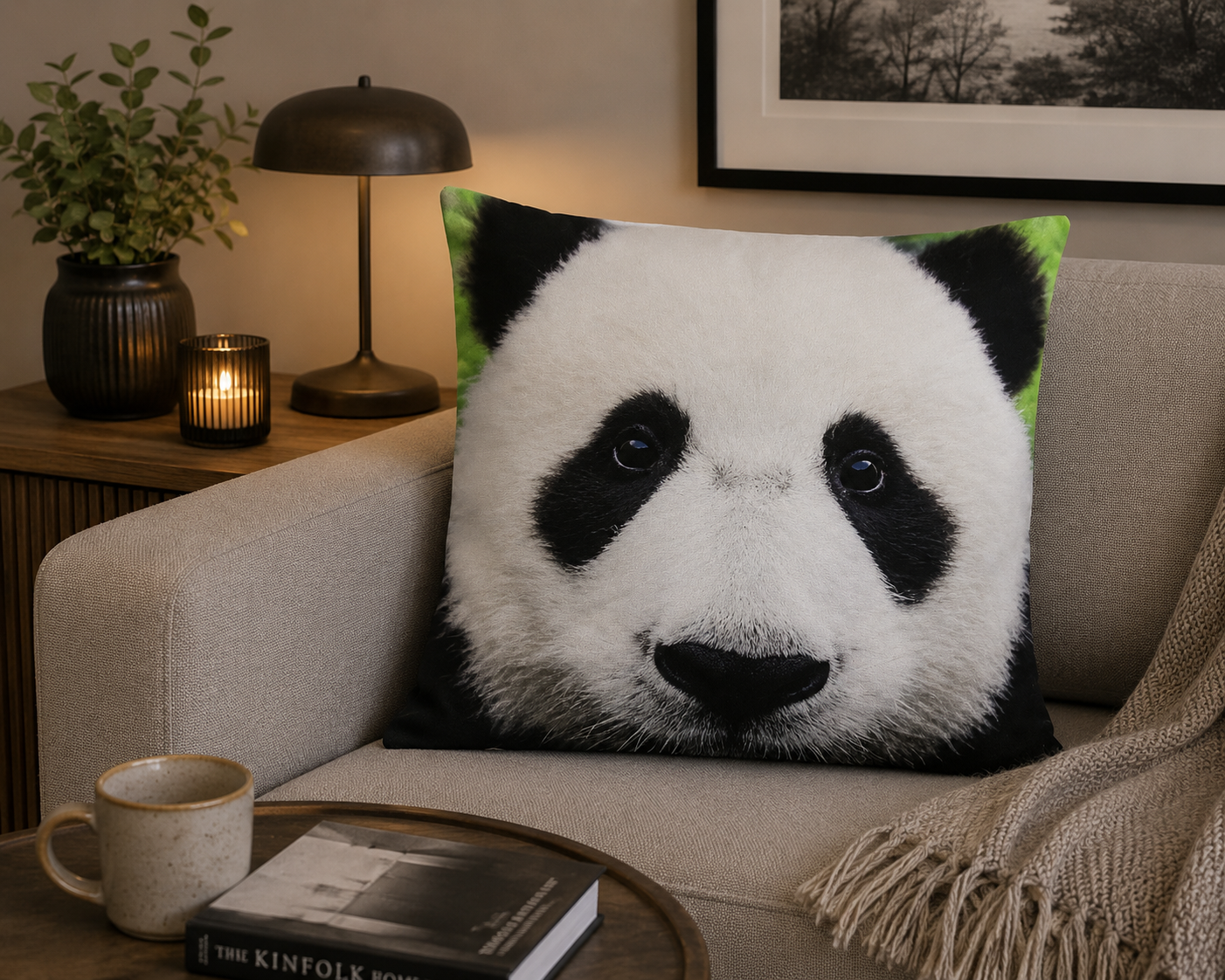 Dieren kussenhoes Pandabeer 45x45 cm | Kussenhoezenwinkel