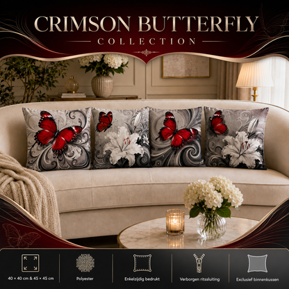 Crimson Butterfly Collection - 45x45 cm