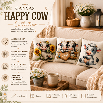 Canvas Happy Cow Collection | Kussenhoezenwinkel