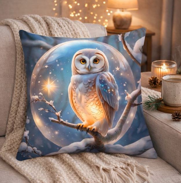 Dieren kussenhoes Uil - 45x45 cm