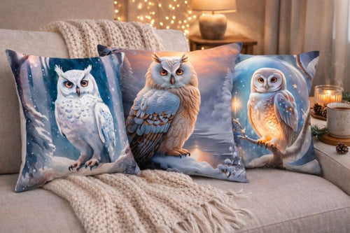 Dieren kussenhoes Uil - 45x45 cm