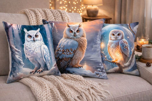 Dieren kussenhoes Uil - 45x45 cm