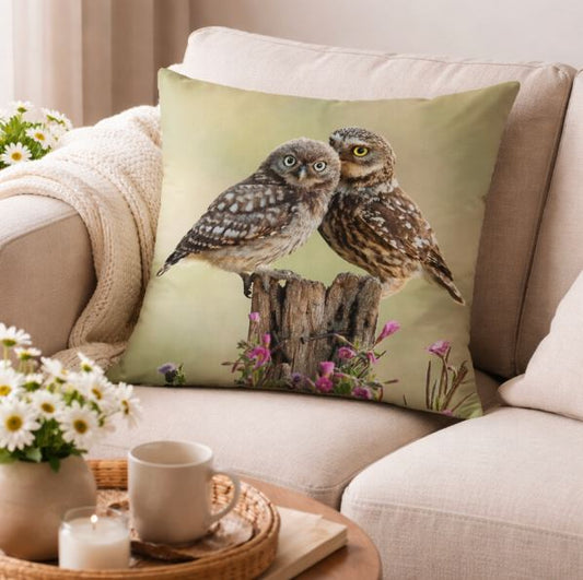 Dieren kussenhoes Uil 45x45 cm | Kussenhoezenwinkel