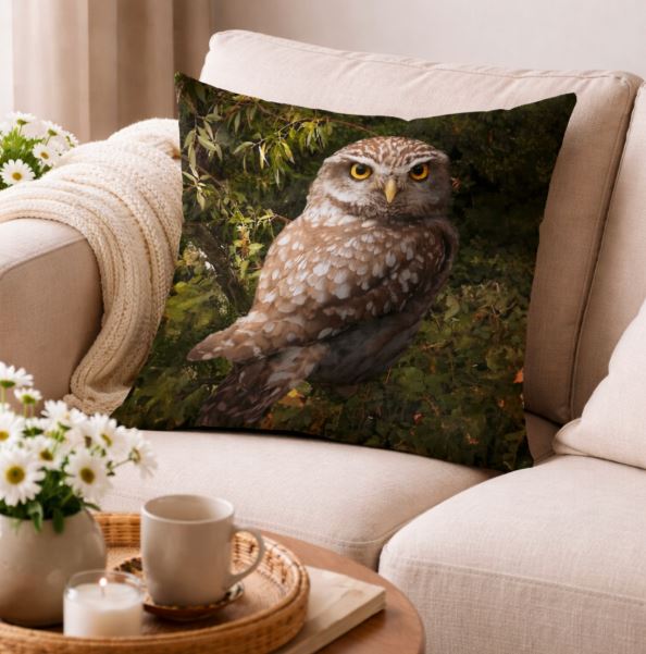 Dieren kussenhoes Uil 45x45 cm | Kussenhoezenwinkel