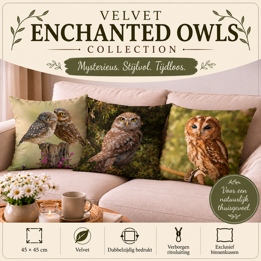 Velvet Enchanted Owls Collection | Kussenhoezenwinkel