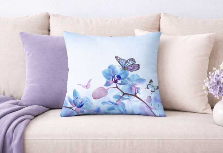 Kussenhoes Vlinders & Bloemen - 45x45 cm