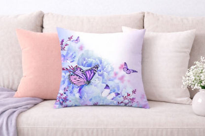 Kussenhoes Vlinders & Bloemen - 45x45 cm