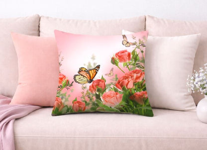 Kussenhoes Vlinders & Bloemen - 45x45 cm
