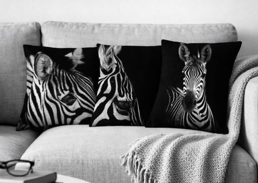 Dieren kussenhoes zebra 45x45 cm | Kussenhoezenwinkel