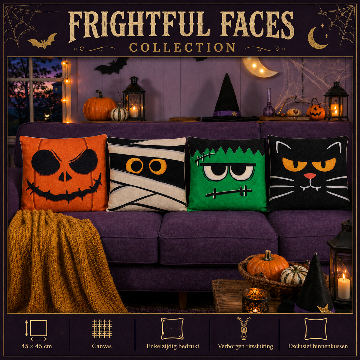 Frightful Faces Collection | Kussenhoezenwinkel