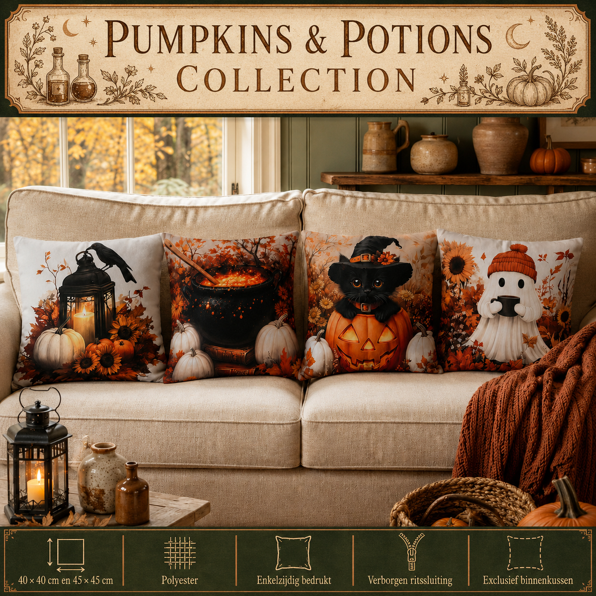 Pumpkins & Potions Collection | Kussenhoezenwinkel