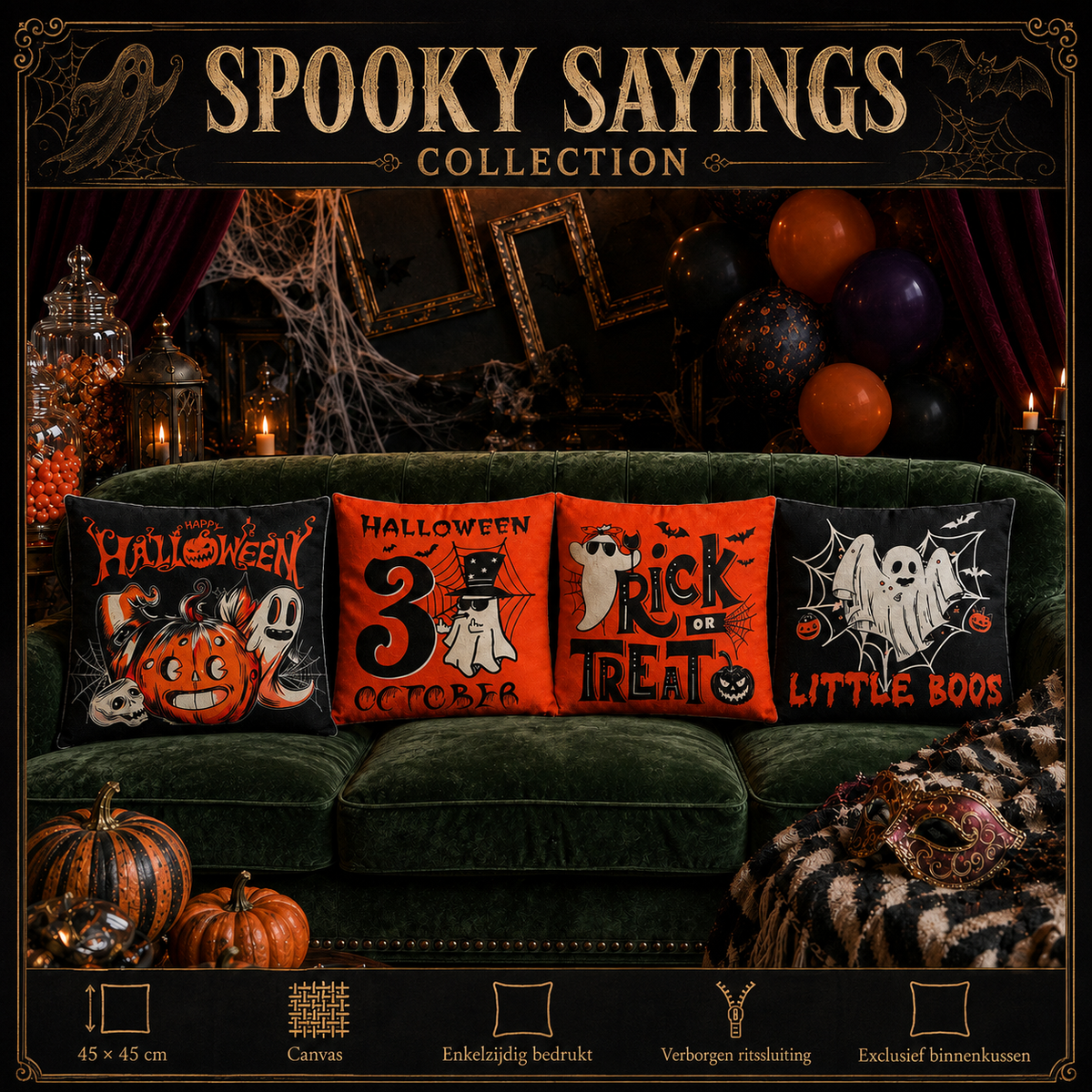 Spooky Sayings Collection | Kussenhoezenwinkel