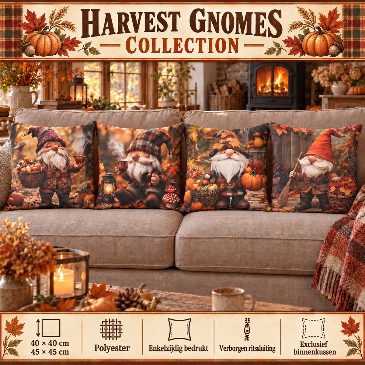 Harvest Gnomes Collection | Kussenhoezenwinkel