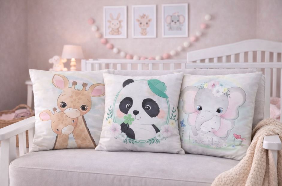  Dieren kussenhoes babykamer 45x45 cm | Kussenhoezenwinkel