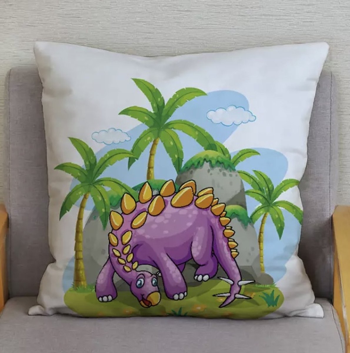 Kussenhoes dino 45x45 cm | Kussenhoezenwinkel