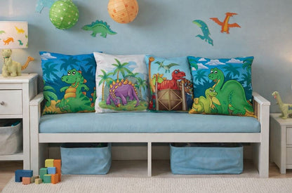 Kussenhoes dino 45x45 cm | Kussenhoezenwinkel