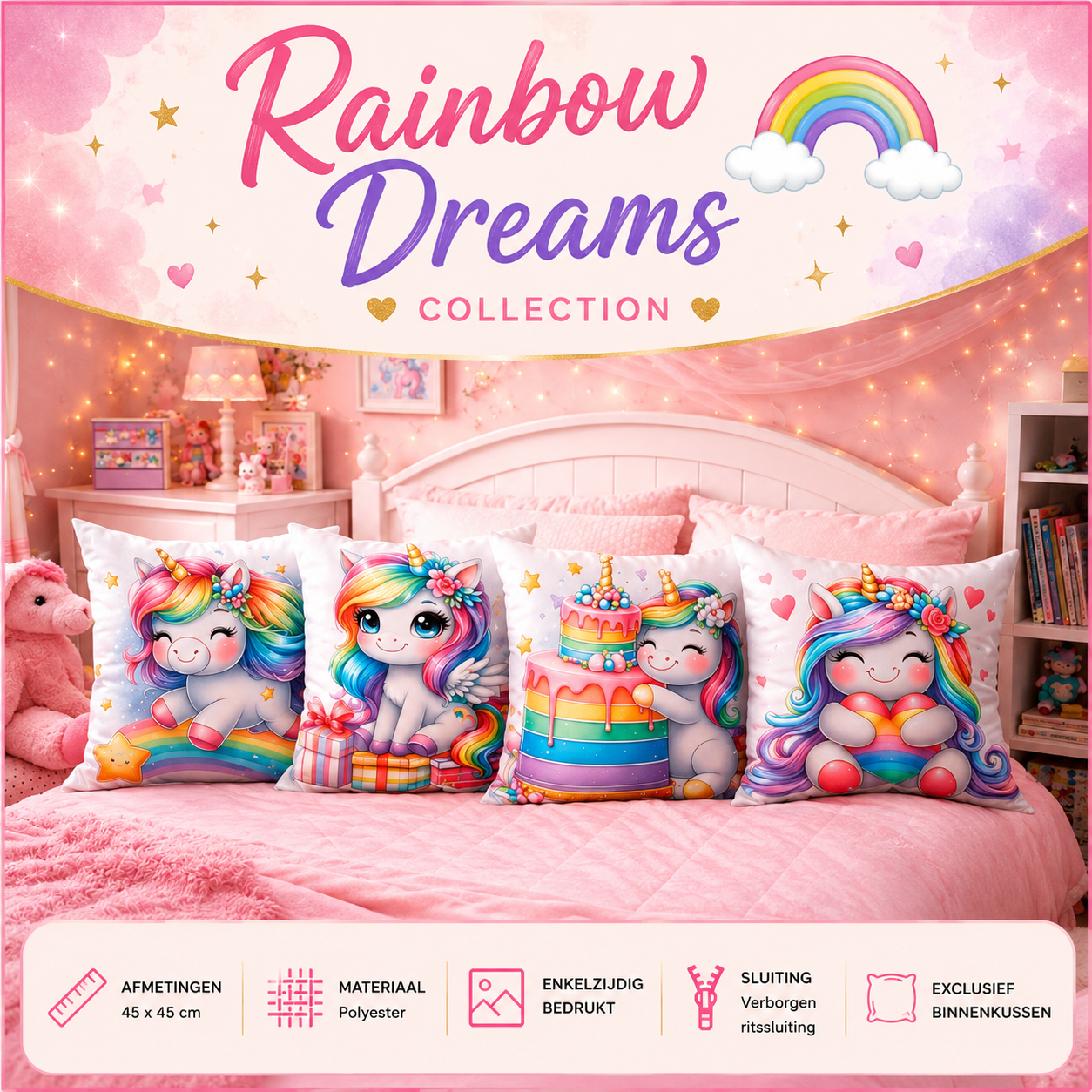 Rainbow Dreams Collection | Kussenhoezenwinkel