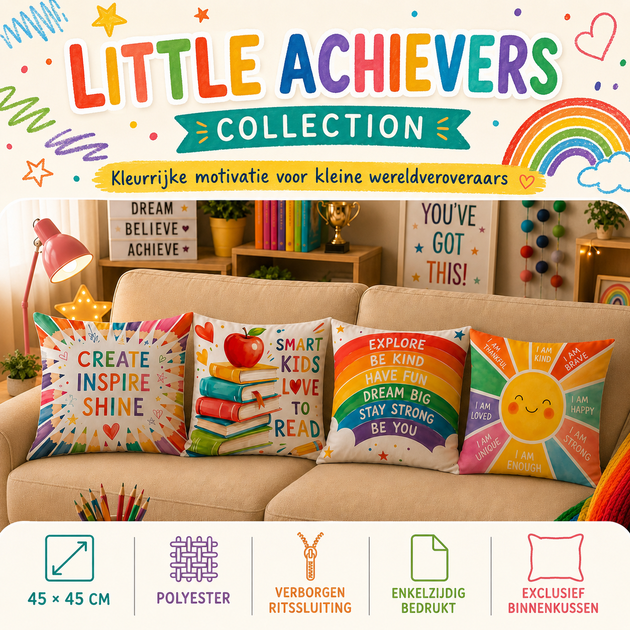Little Achievers Collection | Kussenhoezenwinkel