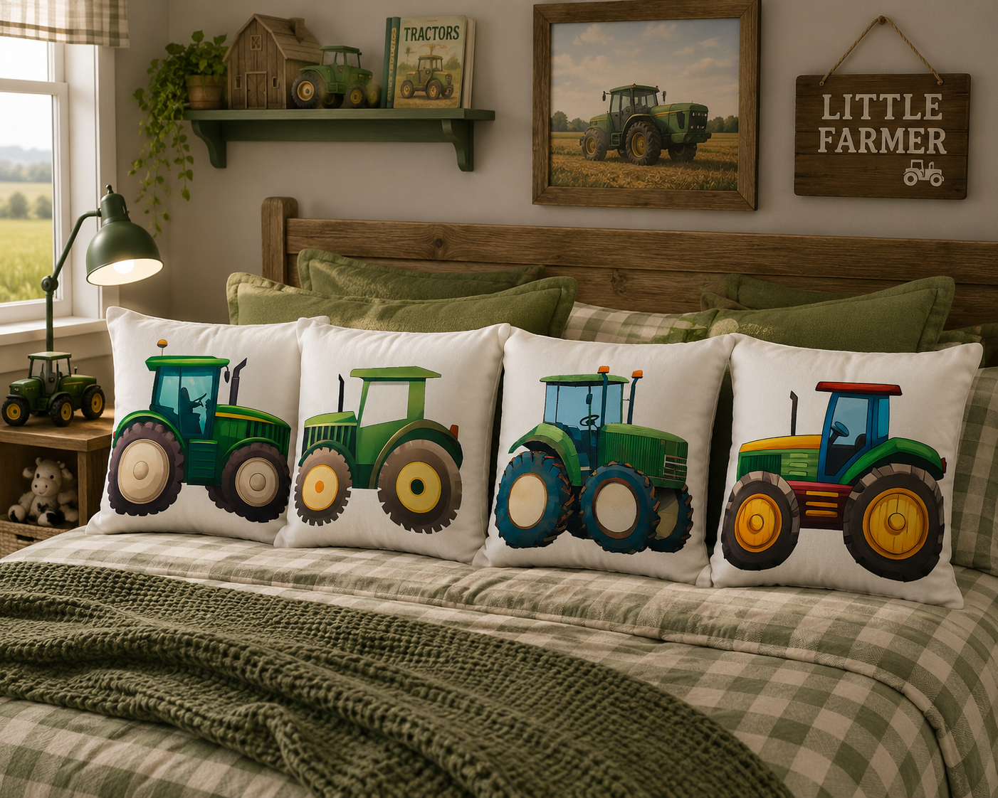 Kussenhoes Tractor 45x45 cm | Kussenhoezenwinkel