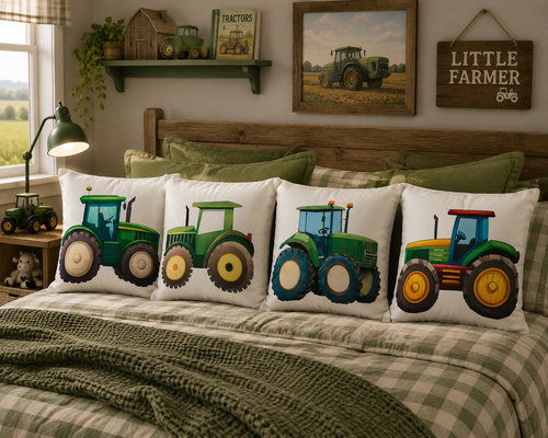 Kussenhoes Tractor 45x45 cm | Kussenhoezenwinkel