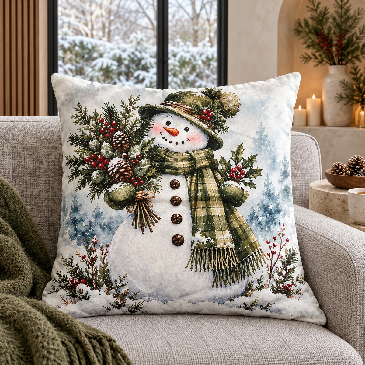 Evergreen Snowman Collection | Kussenhoezenwinkel