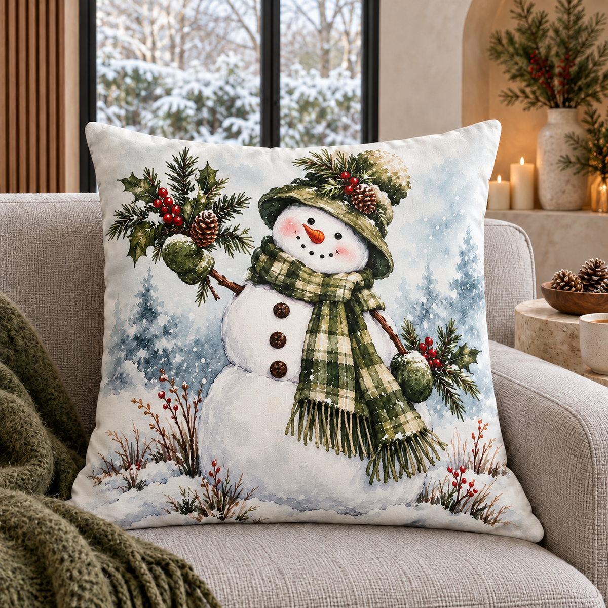 Evergreen Snowman Collection | Kussenhoezenwinkel