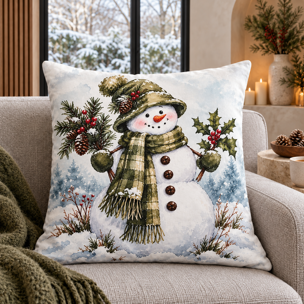 Evergreen Snowman Collection | Kussenhoezenwinkel