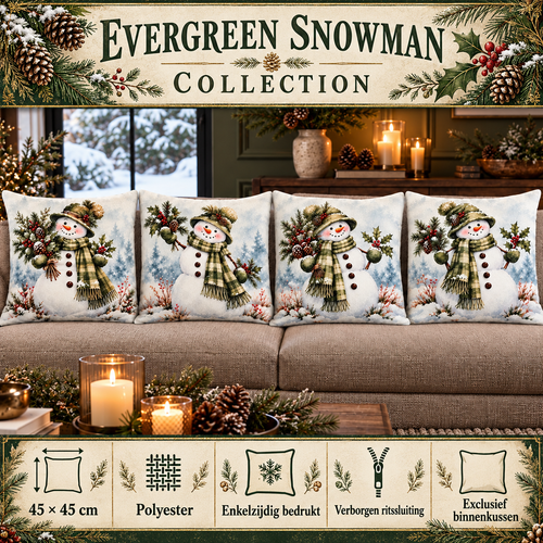 Evergreen Snowman Collection | Kussenhoezenwinkel