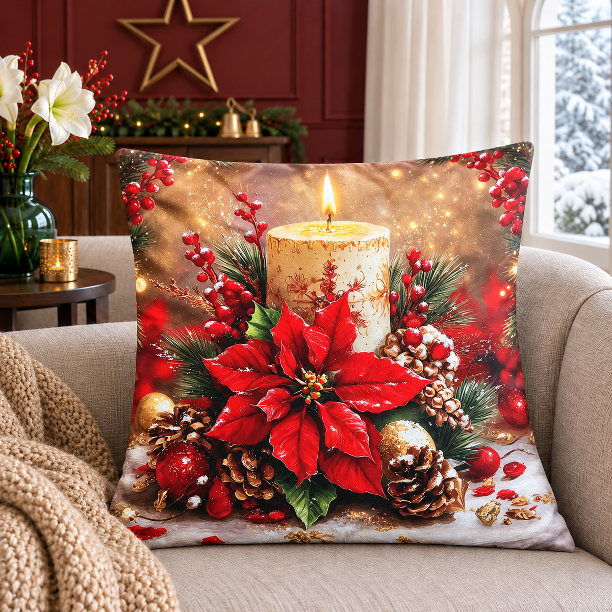 Poinsettia Glow Collection | Kussenhoezenwinkel