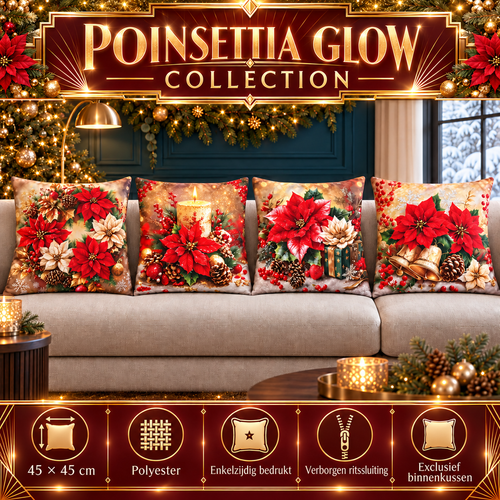 Poinsettia Glow Collection | Kussenhoezenwinkel