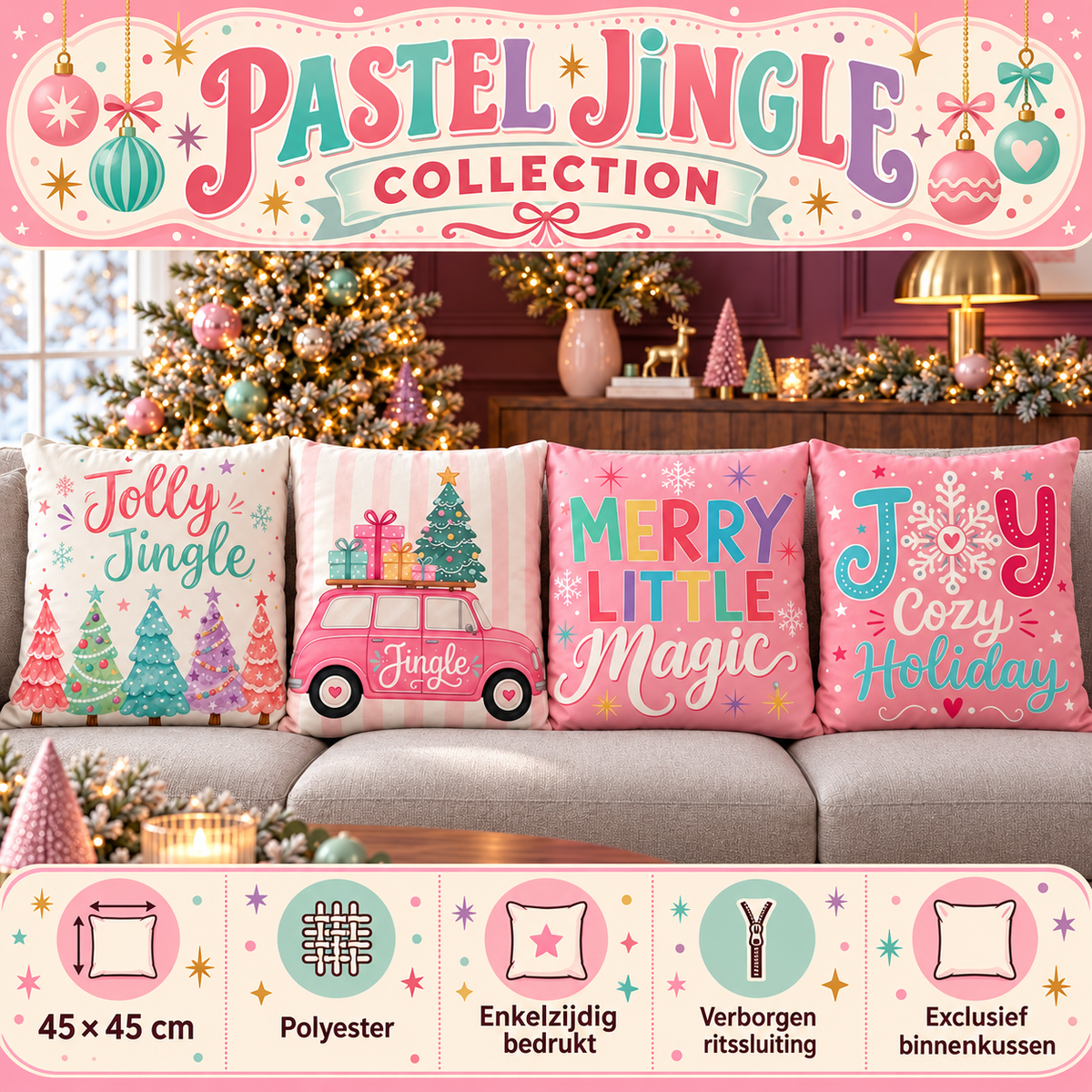 Pastel Jingle Collection | Kussenhoezenwinkel