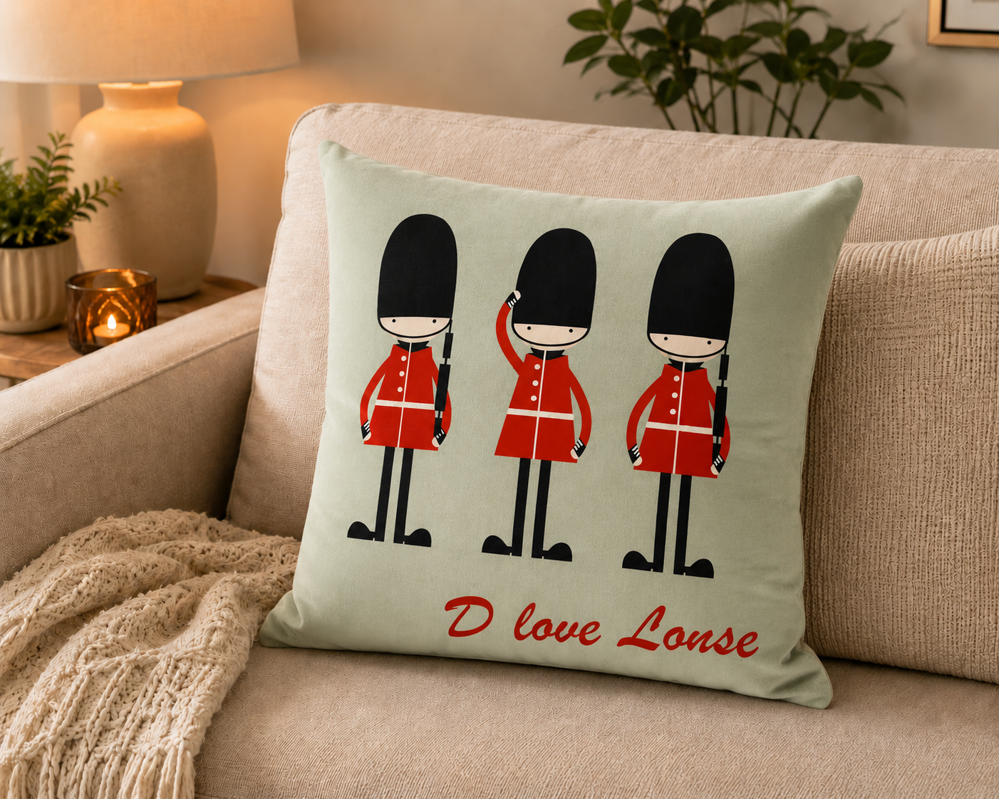 Kussenhoes London Guards 45x45 cm | Kussenhoezenwinkel