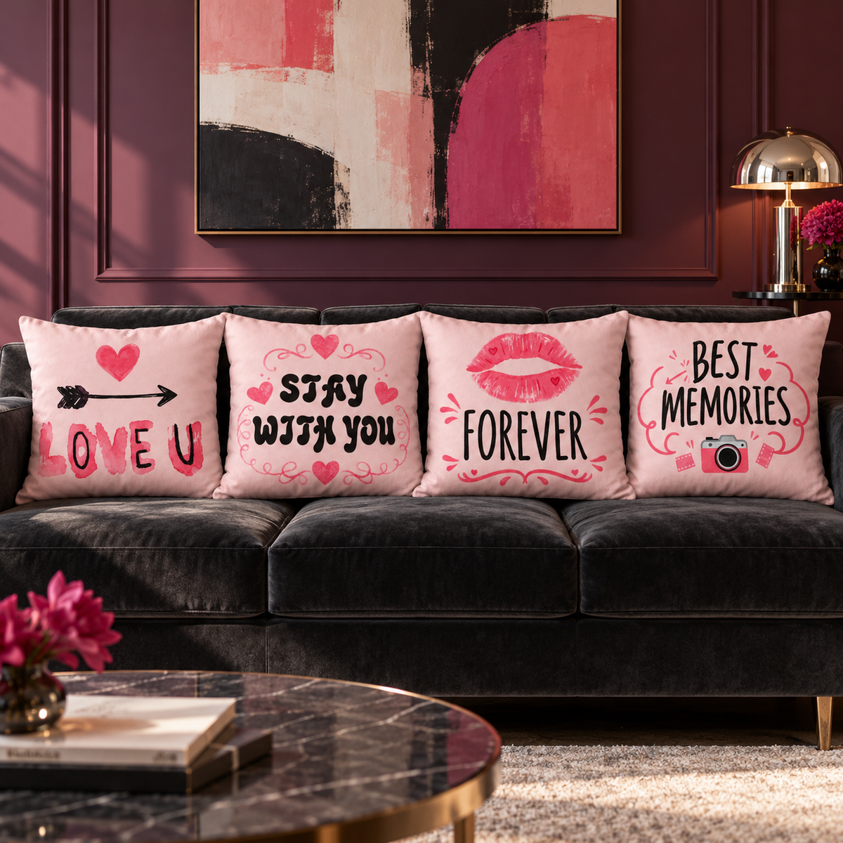 Pink Love Notes Collection | Kussenhoezenwinkel