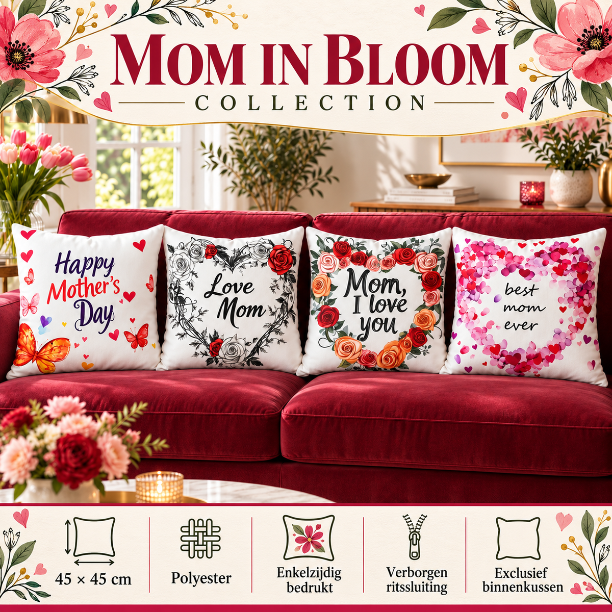 Mom in Bloom Collection | Kussenhoezenwinkel