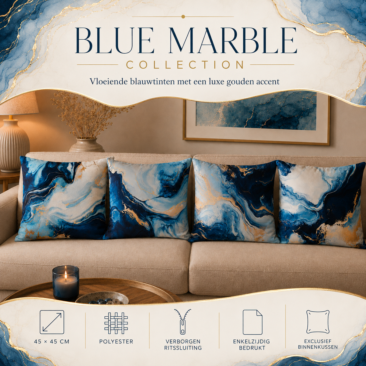 Blue Marble Collection | Kussenhoezenwinkel