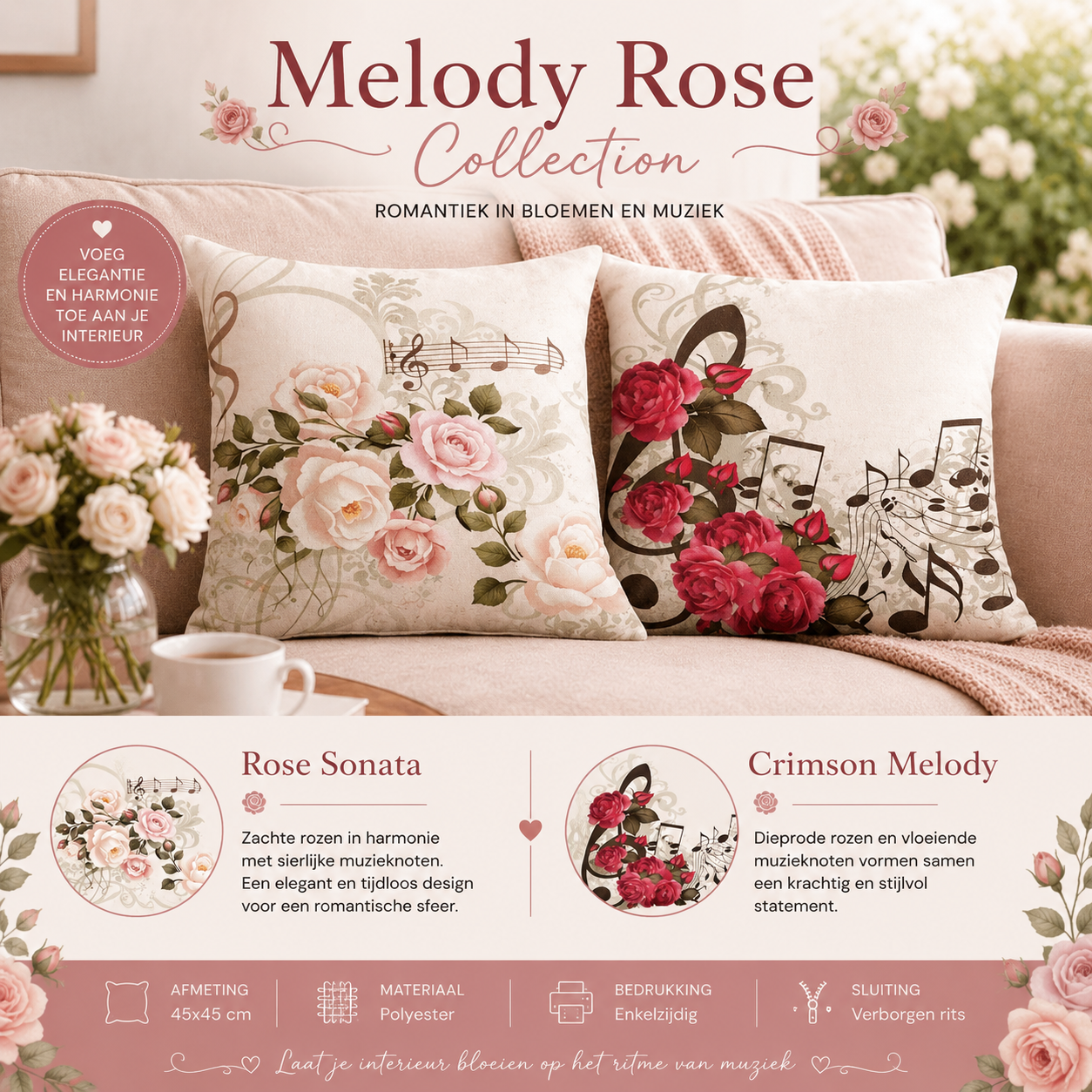 Melody Rose Collection | Kussenhoezenwinkel