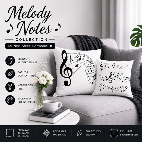 Melody Notes Collection | Kussenhoezenwinkel