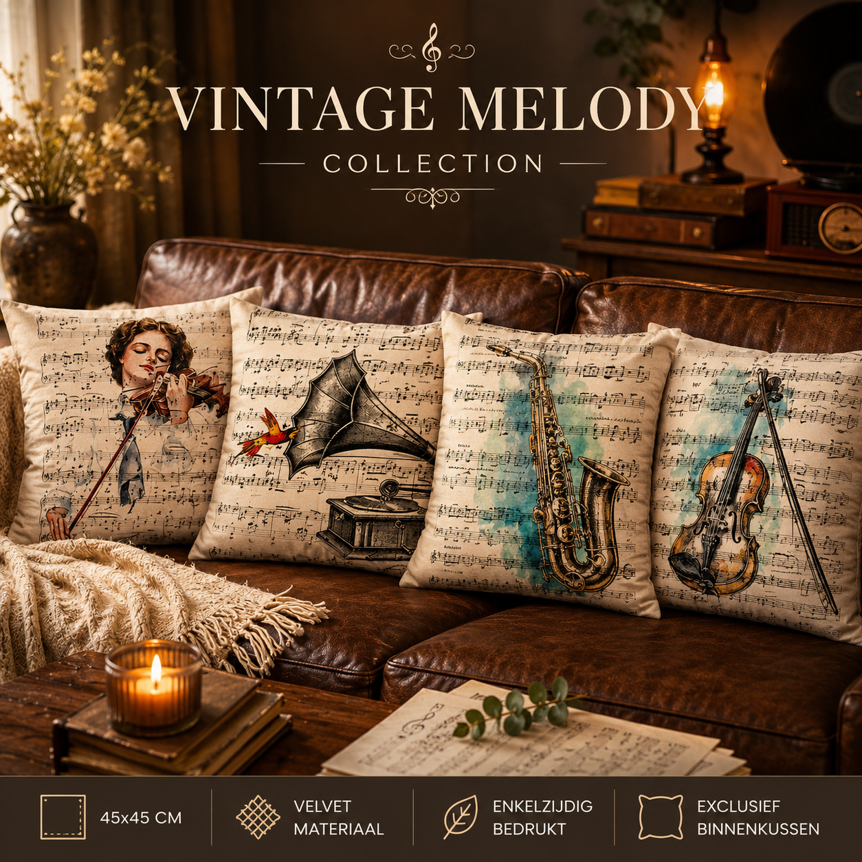 Vintage Melody Collection | Kussenhoezenwinkel