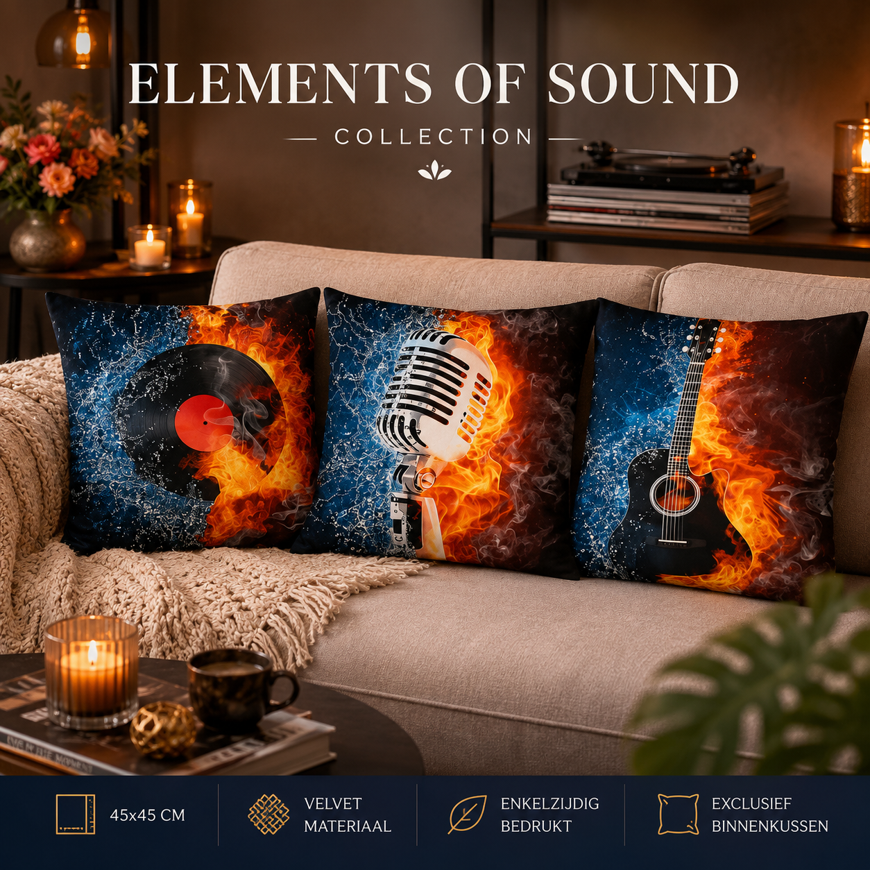 Elements of Sound Collection | Kussenhoezenwinkel