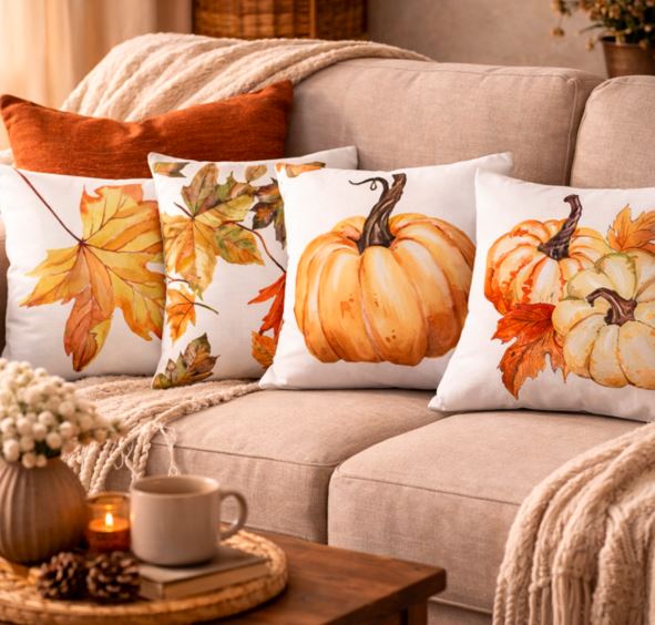 Herfst kussenhoes - 45x45 cm | Kussenhoezenwinkel