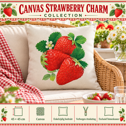 Canvas Strawberry Charm Collection | Kussenhoezenwinkel