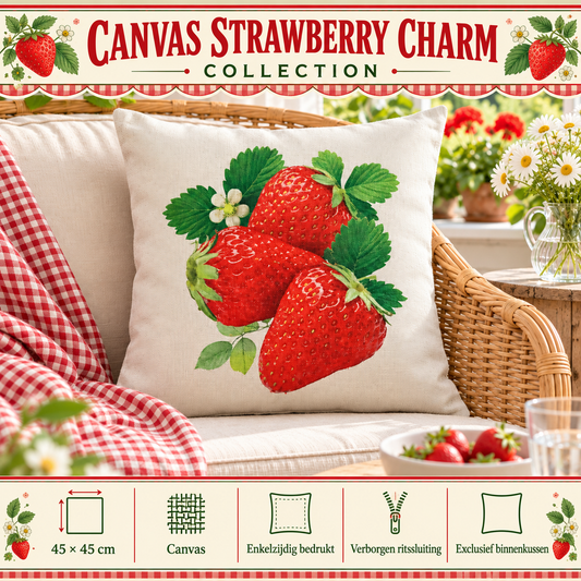 Canvas Strawberry Charm Collection | Kussenhoezenwinkel