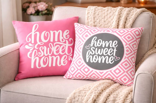 Kussenhoes Roze-Wit - Tekst - Quote - 45x45 cm