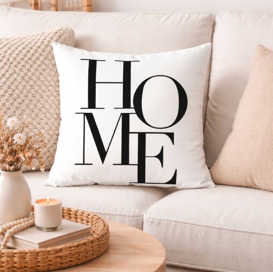 Kussenhoes quote zwart-wit 45x45 cm | Kussenhoezenwinkel