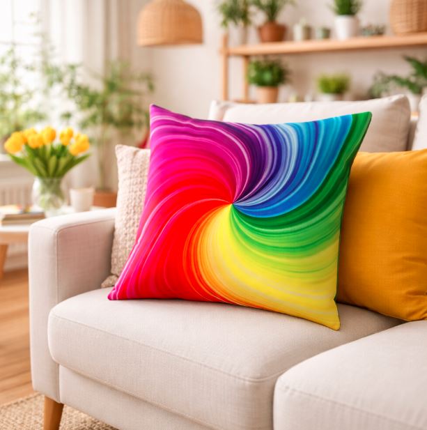 Kussenhoes regenboog 45x45 cm | Kussenhoezenwinkel